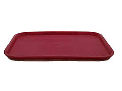 Піднос пластиковий прямокутний 445х350мм малиновий ТМ Магія Пласт