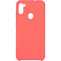 Чехол - накладка для Samsung A11 / бампер на самсунг А11 / Original 99% Soft Matte Case / Rose Red / с микрофи