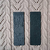 Клапан для сумки вузький. "Птички". Джинс (Бірюза)