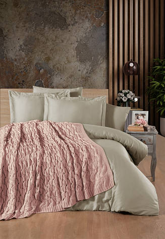 Постільна білизна з в'язаним покривалом First Choice - Nirvana Tango - Powder, фото 1