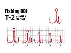 Гачок потрійний №4 T-2 RED (5шт/уп) арт.33-04-004 ТМ FISHING ROI