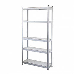 Металевий стелаж для складу, гаража і дому 180х90х40 міцний стелаж з полицями розбірний білий
