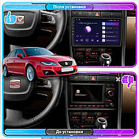 Штатна магнітола Lesko для SEAT Exeo 2008-2013 екран 9" 2/32Gb Wi-Fi GPS Base Сіат 1 шт., фото 3