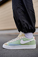 Nike Blazer Low 77 Vintage Leather Green Beige 36