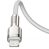 Кабель USB Baseus Cafule Metal Type-C to Lightning PD 20W (CATLJK-A02) 1m White, фото 5