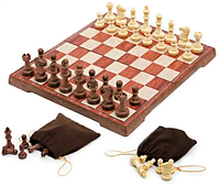 Магнитные шахматы под дерево Chess magnetic wood-plastic 36 x 31 см