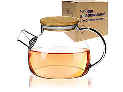 Заварник 1л з бамбуковою кришкою Бочонок 32235 ТМ SNT Solmir