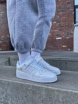 Жіночі Кросівки Adidas Forum Low White / Адідас Форум Низькі Білі, фото 4