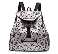 Женский городской рюкзак с клапаном геометрический Бао Бао Алмаз Бронзовый Серый