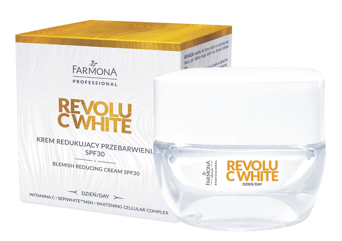Захисний крем нівелюючий пігментацію Farmona Revolu C White Blemish Reducing Cream SPF30