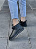 Зимові Жіночі Черевики UGG Classic Ultra Mini Black Leather / УГГ Класік Ультра Міні Лезер Чорні, фото 6