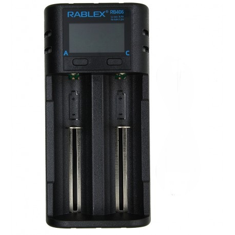 Зарядний пристрій для акумуляторів усіх типів Ni-Mh/Li-ion/Ni-CD/18650/АА/ААА RABLEX RB 406