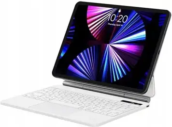 Магнітний чохол із бездротовою клавіатурою Baseus Brilliance with Digital Display для iPad 10.9" 2022 10th Gen White (ARJK020002)