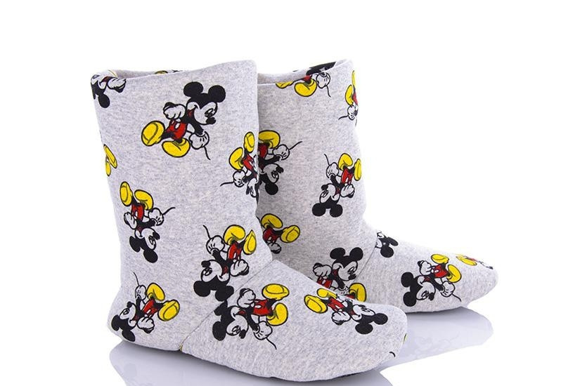 Жіночі домашні сапожки чобітки теплі Уги сірі, фото 1