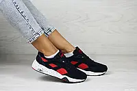 Женские кроссовки Puma Пума Trinomic, замша, пена, синие с красным. 36