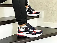 Мужские кроссовки Puma Пума Cell Venom, сетка, замша, пена, синие с белым и красным. 42