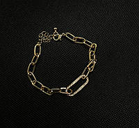 Жіночий браслет на руку біжутерія стильний браслет золотого кольору