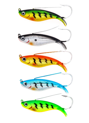 Незачеплення Воблер Weedless Shad 5шт набір, фото 1