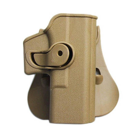 Тактична полімерна кобура + паучерGen1-4 Glock 17 IMI Glock Sand (Paddle), фото 3