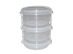 Набір пл. конт. з кр. прозорий 3пр. (2*1л, 1*0,5л) ТМ МЕД