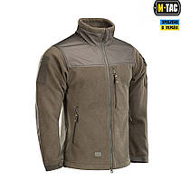 Мужская тактическая флисовая кофта-куртка M-Tac Alpha microfleece GEN.II DARK OLIVE Военная флиска на молнии