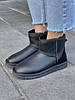 Зимові Черевики UGG Classic II Mini Black Leather / УГГ Класик 2 Міні Лезер Чорні, фото 8
