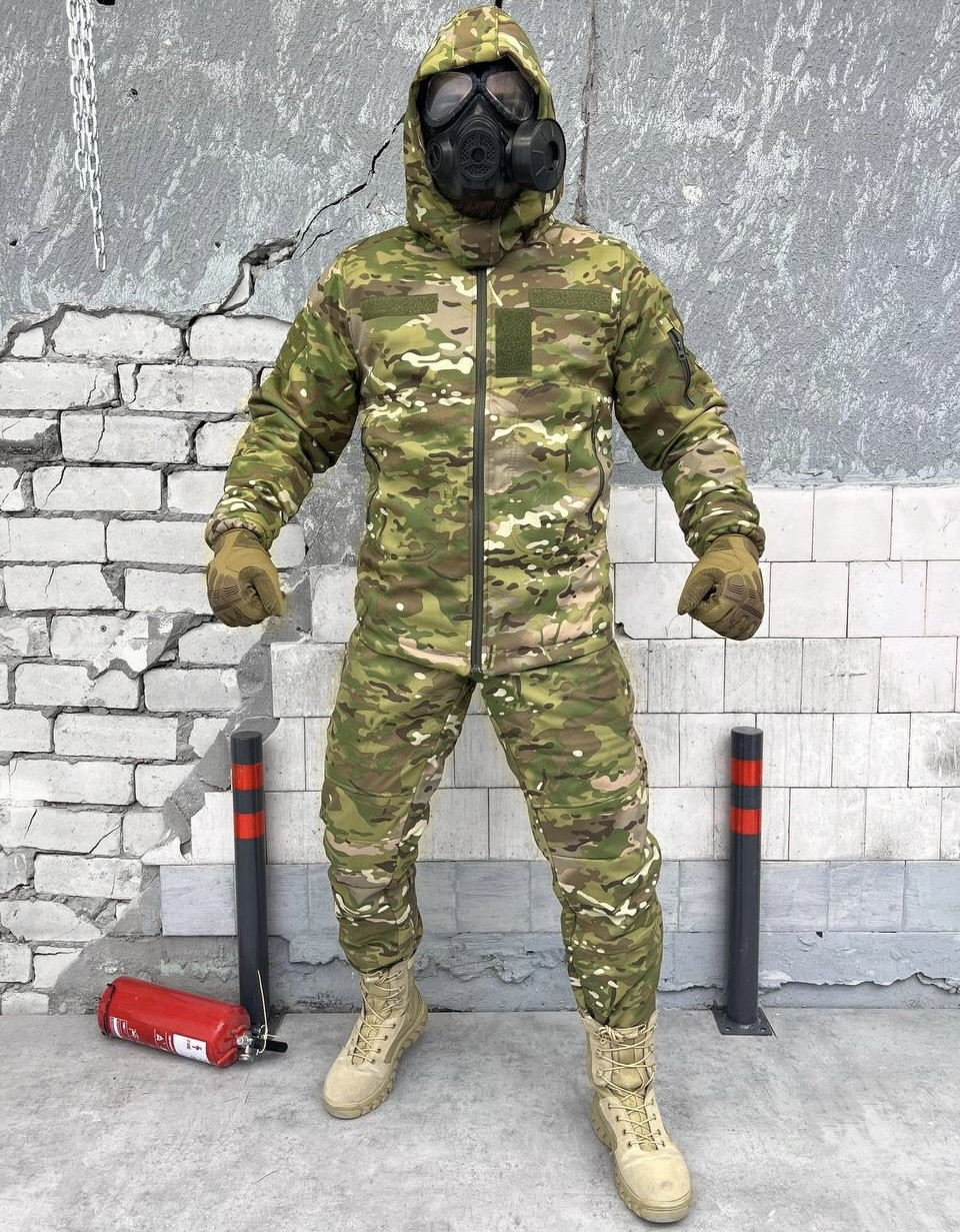 Зимовий тактичний костюм/комбінезон Accord, армійський теплий костюм на синтепоні -20℃, непромокаюча форма мультикам