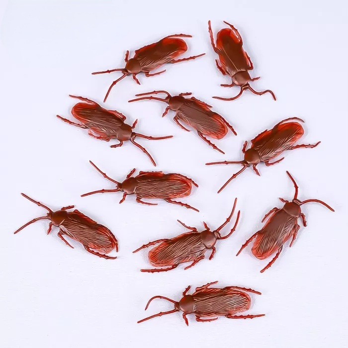 Набір пластикових тарганів на Хелловін, 6 см, фото 1