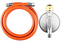 Neo Tools Комплект газового нагревателя, регулятор давления газа, шланг 1.5 м, тип G2 Baumar - Доступно
