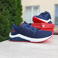 Мужские кроссовки Puma Пума Hybrid, сетка, пена, синие с белым и красным. 43