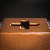 Дерев'яний диспенсер для серветок. Серветниця квадратна, ручної роботи., фото 2