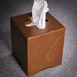 Дерев'яний диспенсер для серветок. Серветниця квадратна, ручної роботи., фото 6