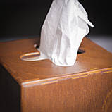 Дерев'яний диспенсер для серветок. Серветниця квадратна, ручної роботи., фото 7