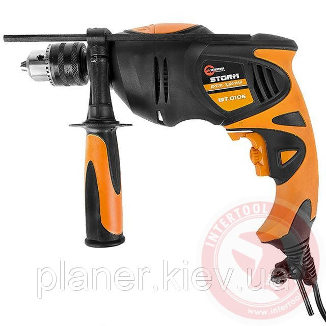 Дриль ударний STORM 600 Вт із датчиком зносу щіток INTERTOOL WT-0106, фото 1