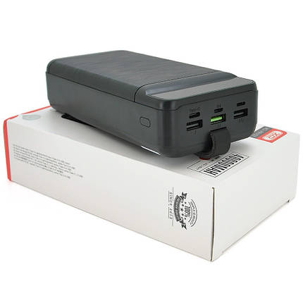 Портативний Power Bank XO-PR157 40000 mAh зовнішній акумулятор повербанк для смартфона швидка зарядка ліхтарик, фото 1