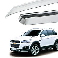 Вітровики хромовані, дефлектори вікон Chevrolet Captiva 2006-2017 (Autoclover/Корея)