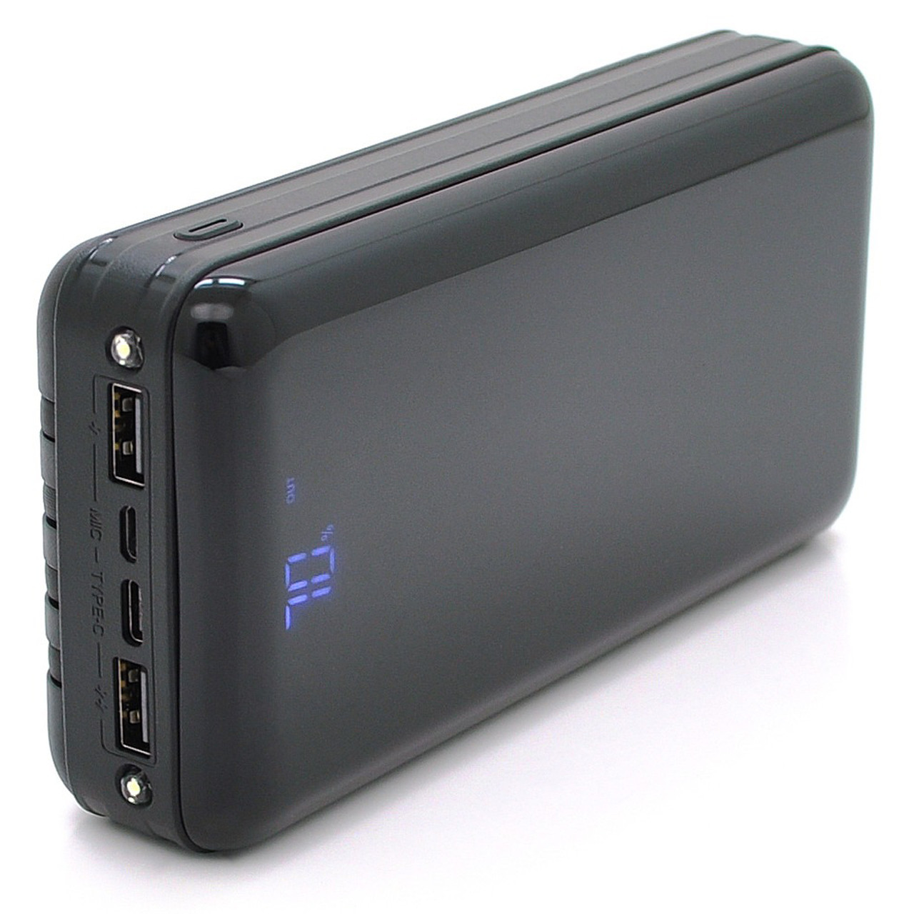 Портативний Power Bank Bix-30000 mAh акумулятор повербанк для смартфона з ліхтариком швидка зарядка