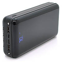 Портативный Power Bank Bix-30000 mAh аккумулятор повербанк для смартфона с фонариком быстрая зарядка