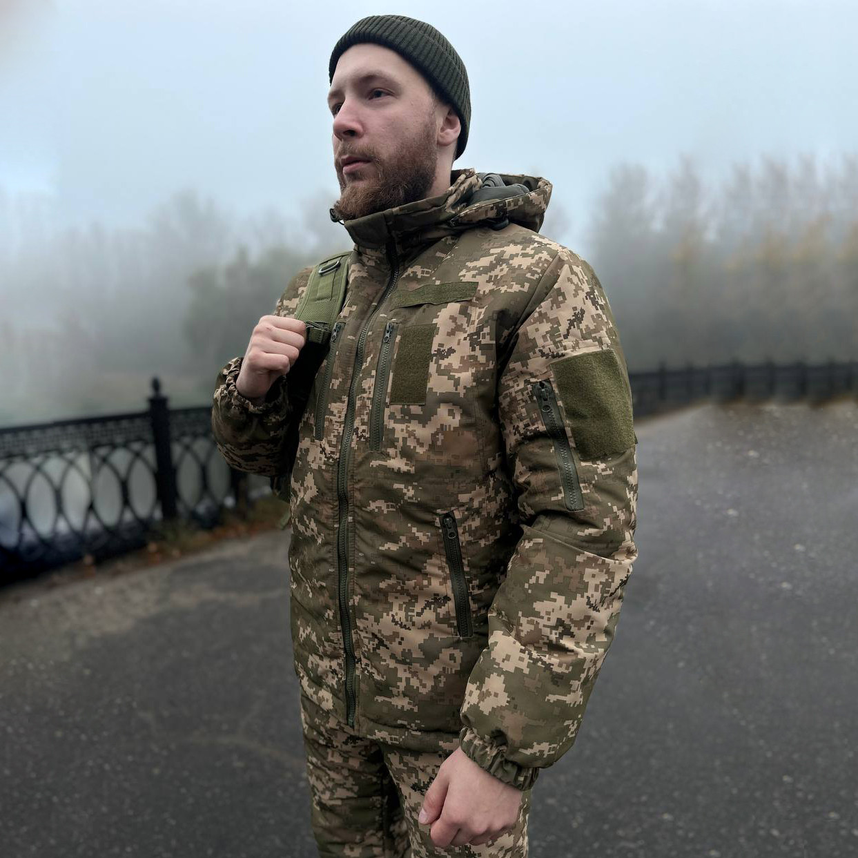 🔥 Куртка зимова стьобаній підкладці "Ultimatum" (Піксель ММ-14) (непромокальна куртка, тактична, нгу, зсу, фото 1