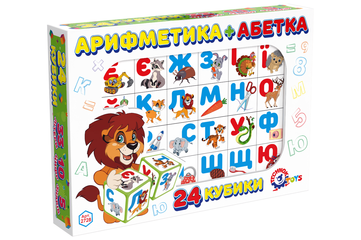 Кубики "Абетка + арифметика" ТехноК 2728