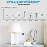 Wi-Fi-розетка GreenSun Power Meter Wi-Fi-розетка з вимірюванням струму Розумна розетка, фото 3
