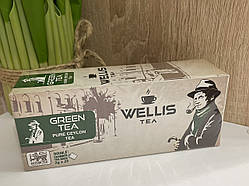 Чай Wellis  25 пакетів цейлонський Велліс чисто зелений