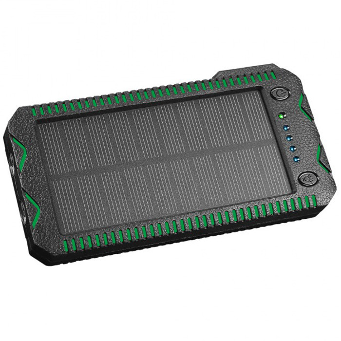 Портативний Power Bank Solar RH-30000N 30000 mAh повербанк для смартфона з сонячною батареєю і ліхтариком