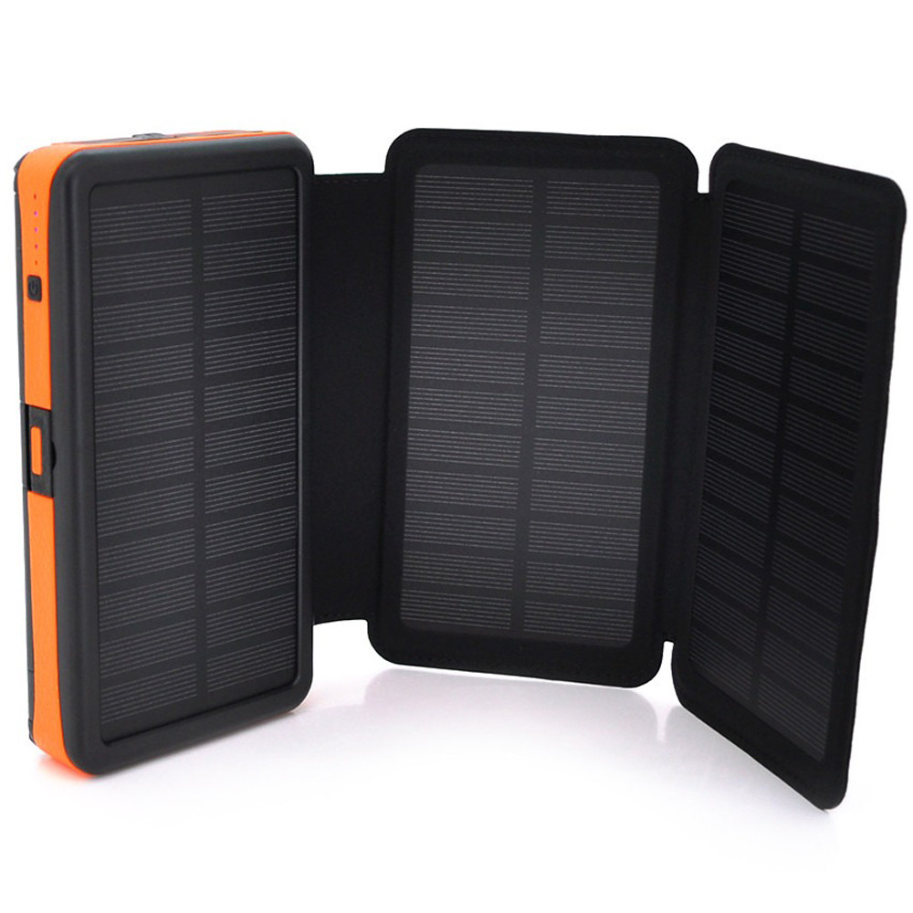 Портативний Power Bank Solar RH-20000N6W 20000 mAh повербанк для смартфона з сонячною батареєю і ліхтариком