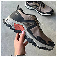 Мужские еврозимние кроссовки Salomon x Raise 2 GTX Gore-Tex Termo Beige Black, бежевые саломон рейс гортекс