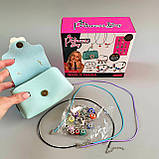 Набір прикрас 762-34 пандора намистини, підвіски, сумочка, основи для браслетів, в коробці, фото 2