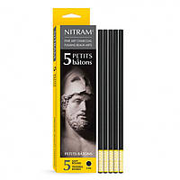 Уголь NITRAM CHARCOAL, 5 круглых палочек диаметром 6 мм, длина 15 см. Производство Канада