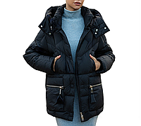 Жіноча зимова куртка-пуховик чорний SNOW OWL