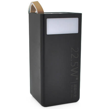 Портативний Power Bank YM-353 30000 mAh акумулятор повербанк для смартфона з ліхтариком швидка зарядка Чорний, фото 1