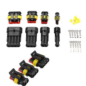 Комплект 352 роз'ємів і гнізд 1-4PIN (тато-мама) водонепроникні конектори/з'єднувачі IP68, фото 2